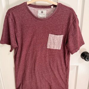On The Byas Burgundy Short Sleeve Tee with Pocket